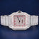 Pink Arabic Dial Two Tone Diamond Watch with Silver & Rose Color Bezel 41mm Unisex Watch Jweldim Jewels