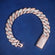 Two Tone Rose Gold and Silver Finish Diamond Cuban Link Bracelet Jweldim Jewels