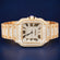 Custom Fully Iced Out Yellow Gold Plated Roman Numeral Dial Watch with VVS Clarity Diamonds New Collection Unisex Watches Jweldim Jewels