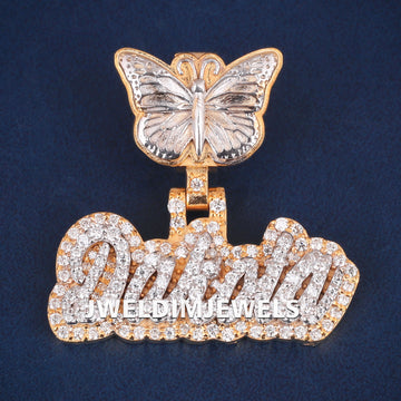 Personalized 3 d Pendant lab grown diamond d vvs Jweldim Jewels