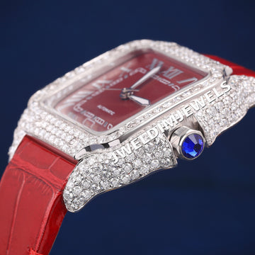 Womens Ice Watches Red Rubber Strap with Dial Stainless Steel New Unique Watches Unisex Jweldim Jewels