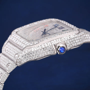 Luxury Fully Customized Iced Out Rainbow Design Roman Numerical Dial Watch for Unisex Mens Wrist Watches Jweldim Jewels