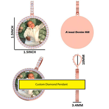 Custom baby round Pendant  lab grown diamond d vvs Jweldim Jewels