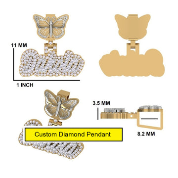 Personalized 3 d Pendant lab grown diamond d vvs Jweldim Jewels