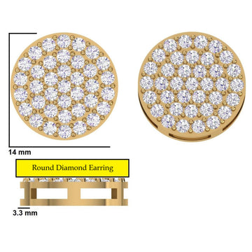 14 kt Custom Cluster diamond earrings Jweldim Jewels