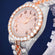 Luxury Fully Customized Watches Two Tone Arabic Dial Hiphop Watches Silver and Rose Iced Out Diamond Mens Watches Jweldim Jewels