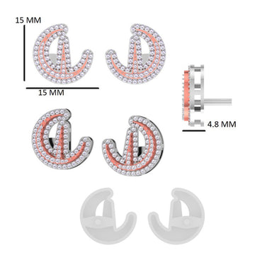 14 kt Custom diamond  earrings Jweldim Jewels