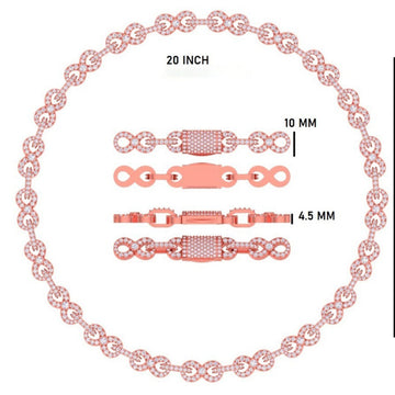 Custom Rose Gold Iced Out Anchor Link Chain with Diamond Setting Jweldim Jewels