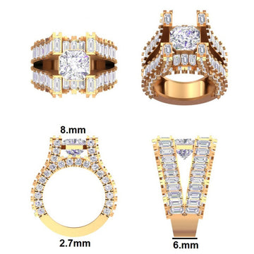 Custom Solitaire RingVVS Diamond Jweldim Jewels