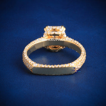Asscher cut solitaire diamond ring for men women with vvs clarity diamonds Gurukrupa-Gems