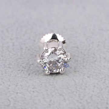 Best selling 3 ct mens single diamond earrings for elegant look vvs clarity Gurukrupa-Gems