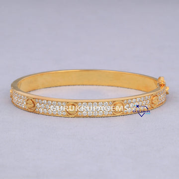 Best selling custom made yellow toned love diamond bracelets with vvs clarity diamonds Gurukrupa-Gems