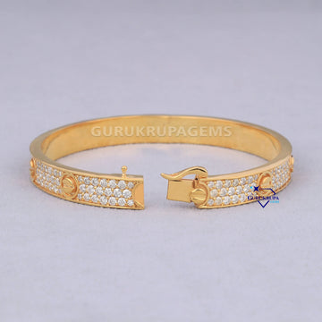 Best selling custom made yellow toned love diamond bracelets with vvs clarity diamonds Gurukrupa-Gems