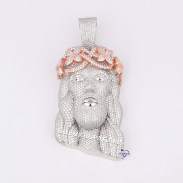 Best selling jesus inspired 14kt gold lab grown diamond pendant with vvs clarity Gurukrupa-Gems