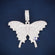 Butterfly pendant style hip hop cute vvs diamond charm - Gurukrupa-Gems