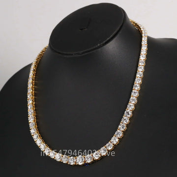 Capture attention with this stunning 14 kt yellow gold necklace in lab grown diamonds for women-Gurukrupa-Gems