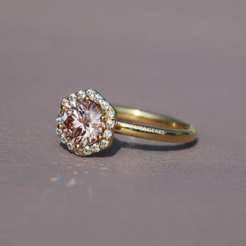 Capture the beauty to your finger with our exquisitely crafted 14 kt lab grown diamond solitaire ring Gurukrupa-Gems
