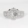 Check out the elegant stainless steel watch with a moissanite diamond showcasing a distinctive double dial
