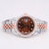 Chocolate color dial 41 mm stainless steel diamond watch Gurukrupa-Gems