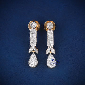 Classy womens wedding wear hip hop diamond vvs earrings Gurukrupa-Gems