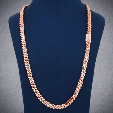 Custom 14kt Gold Plated Cuban Miami Link Chain Iced Out 13mm Cuban Necklace for Men (Copy) Gurukrupa-Gems