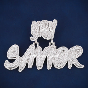 Custom Baguette Letter Name Pendant Mens HipHop Necklace Customized Rock Rapper Jewelry Gurukrupa-Gems
