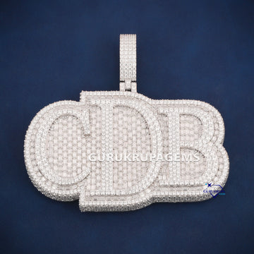 Custom Design Diamond Pendant In White Gold - Gurukrupa-Gems
