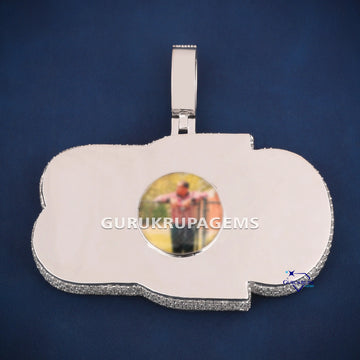 Custom Design Diamond Pendant In White Gold - Gurukrupa-Gems