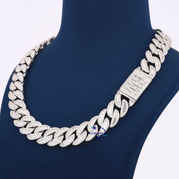 Custom Hand Made Diamond Chain With Pendant Gurukrupa-Gems