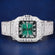 Two Tone Iced Out Diamond Watch with Multicolor Roman Numerical Dial and Custom Silver Rose Gold Color Bezel Watches Gurukrupa-Gems