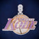 Custom MAD Name Letter Pendant Personalized Designed with Full Iced Out Two Tone Red Diamonds and White Diamonds Iced Out Look Gurukrupa-Gems