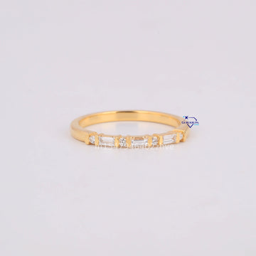 Custom Made Diamond Ring Band With VVS Clarity Regular Wear Accessory-Gurukrupa-Gems