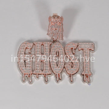 Custom Made lab grown Diamond Pendant For Men's with vvs clarity and crafted in 14 kt rose gold