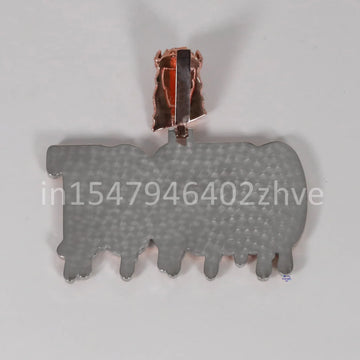 Custom Made lab grown Diamond Pendant For Men's with vvs clarity and crafted in 14 kt rose gold