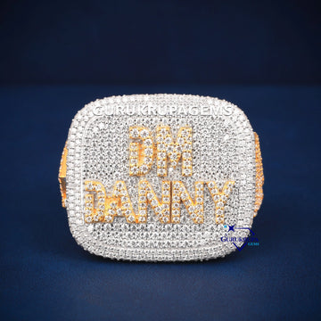Custom Name and Logo Designer Hip Hop Diamond Ring Gurukrupa-Gems