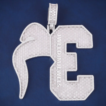 Custom Womens Diamond Letter Pendant Necklace with Two Tone Silver Rose Gold Diamond Unique Customized Initial Pendants (Copy) Gurukrupa-Gems
