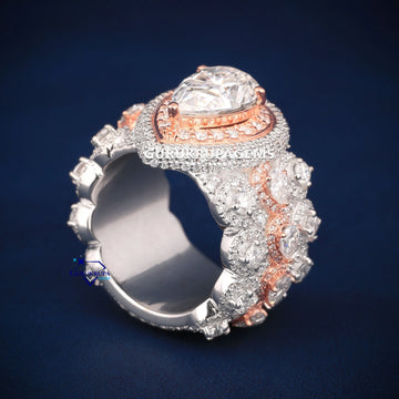 Custom made diamond hip hop ring for men women Gurukrupa-Gems