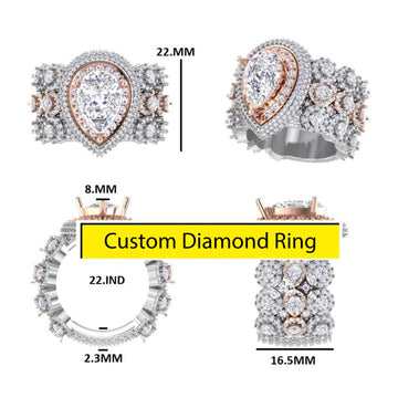 Custom made diamond hip hop ring for men women (Copy) Gurukrupa-Gems