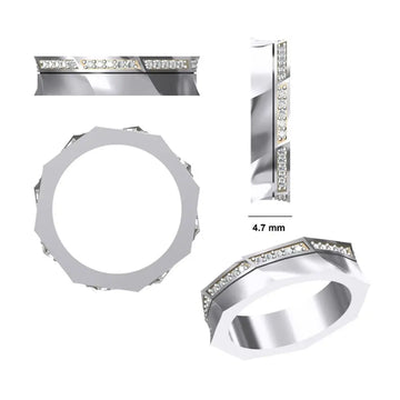 Custom made hip hop cuban diamond band for men (Copy) Gurukrupa-Gems