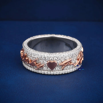 Custom made hip hop diamond wedding engagement band rings Gurukrupa-Gems