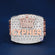 Custom made hiphop diamond letter two tone ring Gurukrupa-Gems
