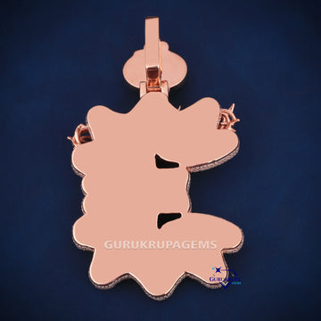 Custom number 3 fully iced out diamond pendant Gurukrupa-Gems