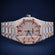 Custom red stick dial fully iced diamond moissanite watch Gurukrupa-Gems