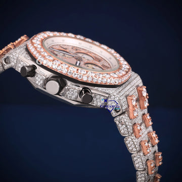 Customize Hip Hop Diamond Watch Chronograph Collet Style Gurukrupa-Gems