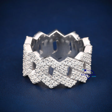 Customized Hip Hop Diamond Band for Men VVS Clarity (Copy) Gurukrupa-Gems
