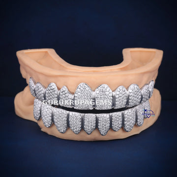 Customized Hip hop 24 dental diamond teeth grillz for men Gurukrupa-Gems
