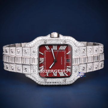Customized Iced Out HipHop Diamond Watch VVS Clarity Gurukrupa-Gems