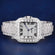 Custom Two Tone Iced Out Diamond Watch with Multicolor Roman Numeral Dial and Custom Yellow Gold Bezel New Watches Gurukrupa-Gems