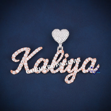 Customized Letter Name Pendant with Custom Bail Pass Tester Gurukrupa-Gems