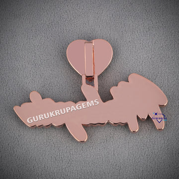 Customized gift stacked name pendant two toned Gurukrupa-Gems